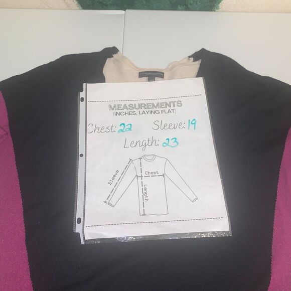 Lane Bryant Fine Merino Blend Colorblock V-Neck Sweater Women’s 18/20 Plus Size - Picture 7 of 9